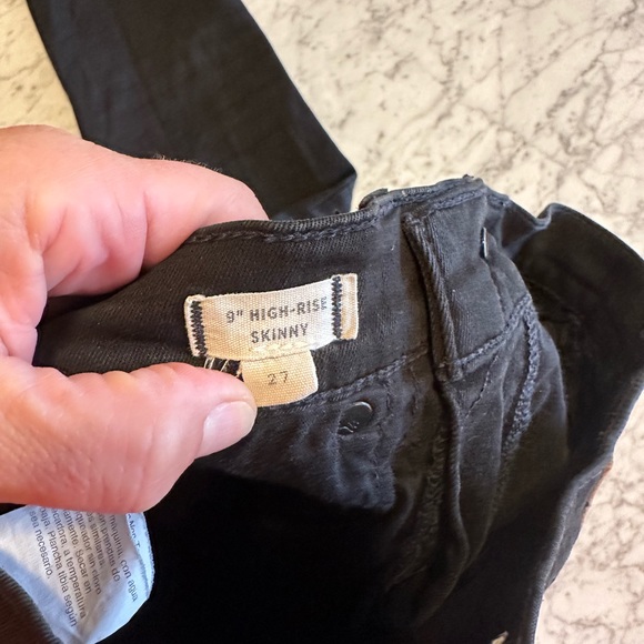 Madewell 9” high rise skinny black denim size 27 - Picture 3 of 8